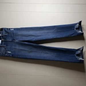 Frame Denim le high straight frey cuffs Denim